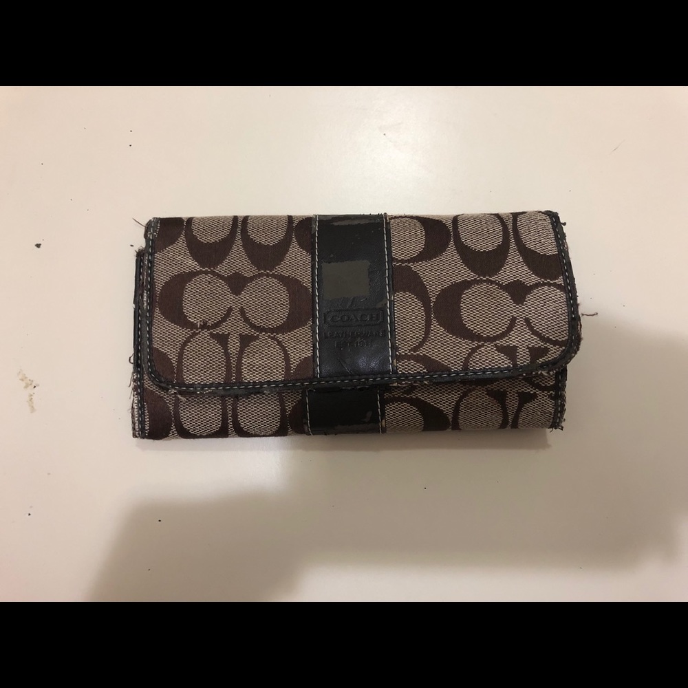 Authentic Coach Wallet w/ Wear and Tear